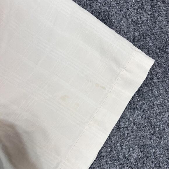 Tommy Bahama Shirt Mens Large White Silk Scrolling Vines Embroidered Button Up - Picture 7 of 11